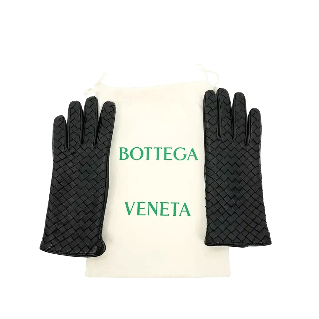Bottega Veneta Intrecciato Leder Handschuhe Bottega Veneta