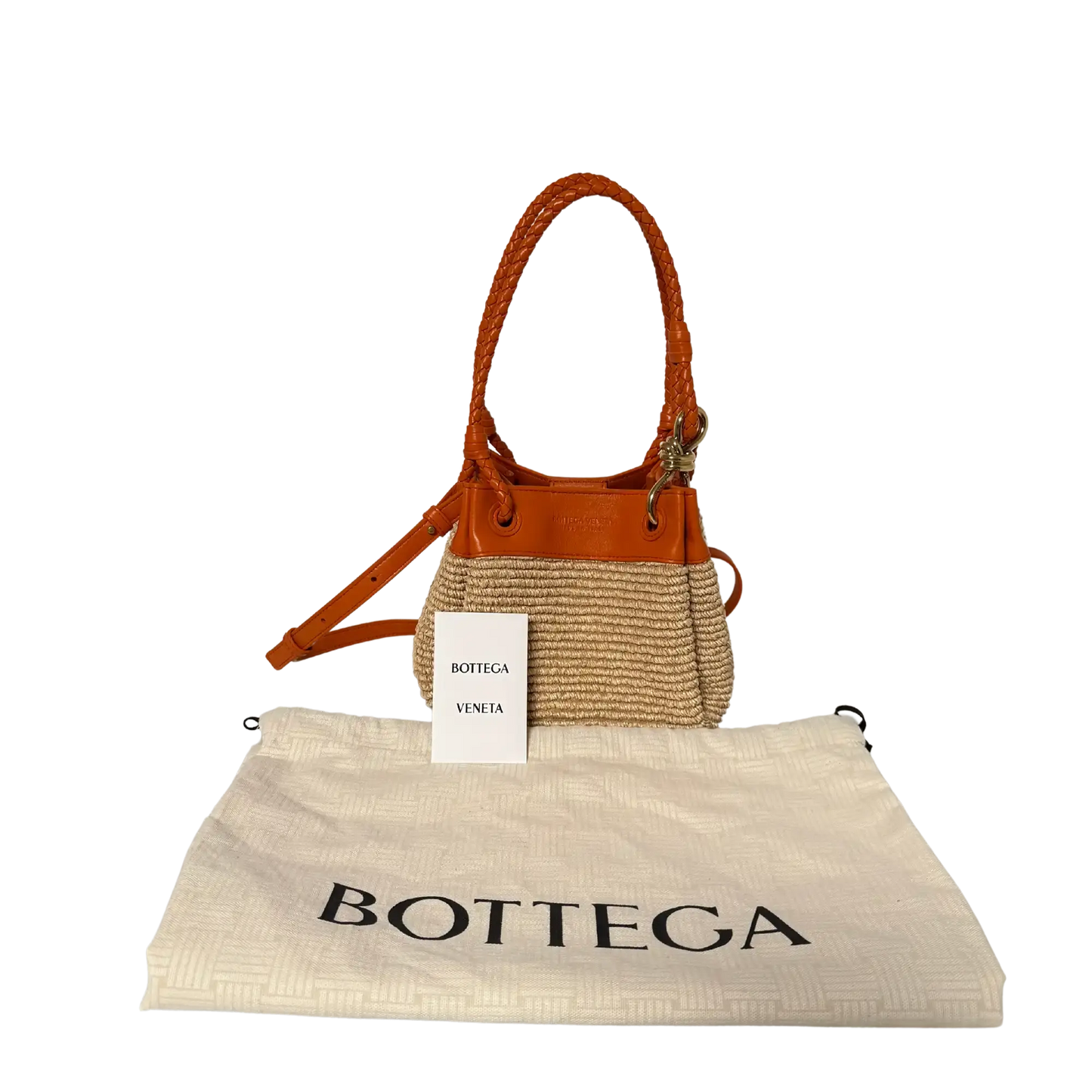 Bottega Veneta kleine Parachute Schultertasche aus Raffiabast 2025 / neuwertig Bottega Veneta