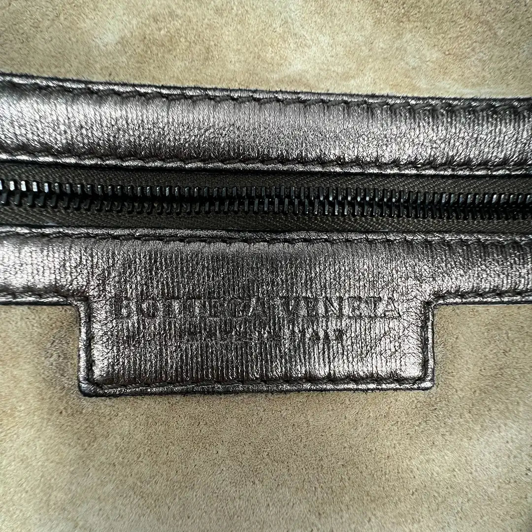 Bottega Veneta Intrecciato Leder Hobo Bag metallic Gold /sehr gut Bottega Veneta