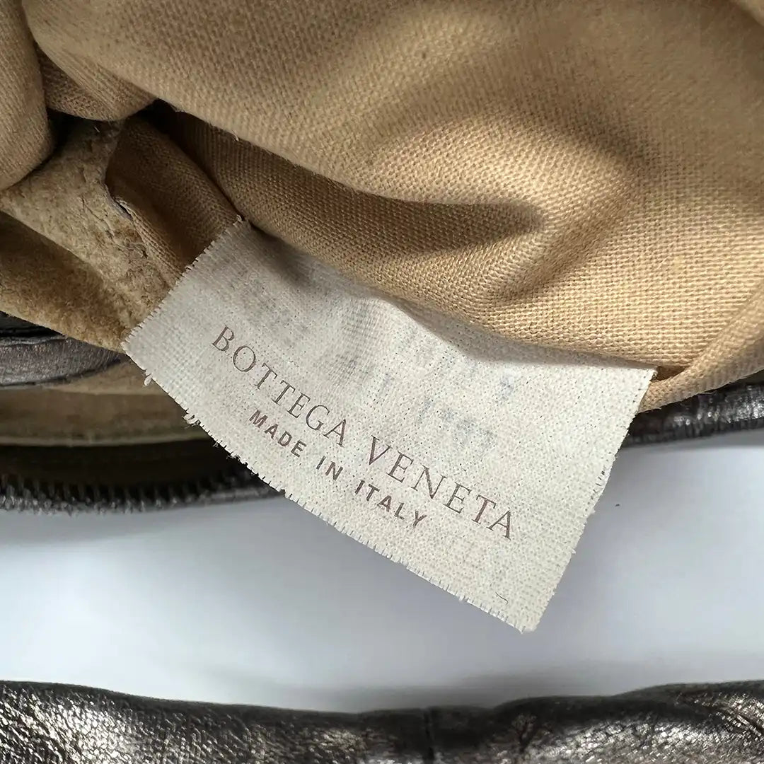Bottega Veneta Intrecciato Leder Hobo Bag metallic Gold /sehr gut Bottega Veneta