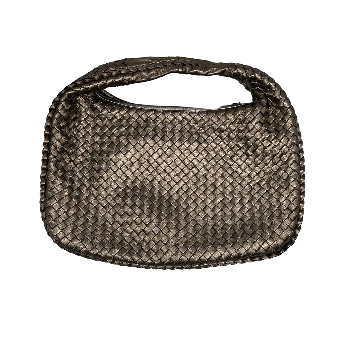 Bottega Veneta Intrecciato Leder Hobo Bag metallic Gold /sehr gut Bottega Veneta