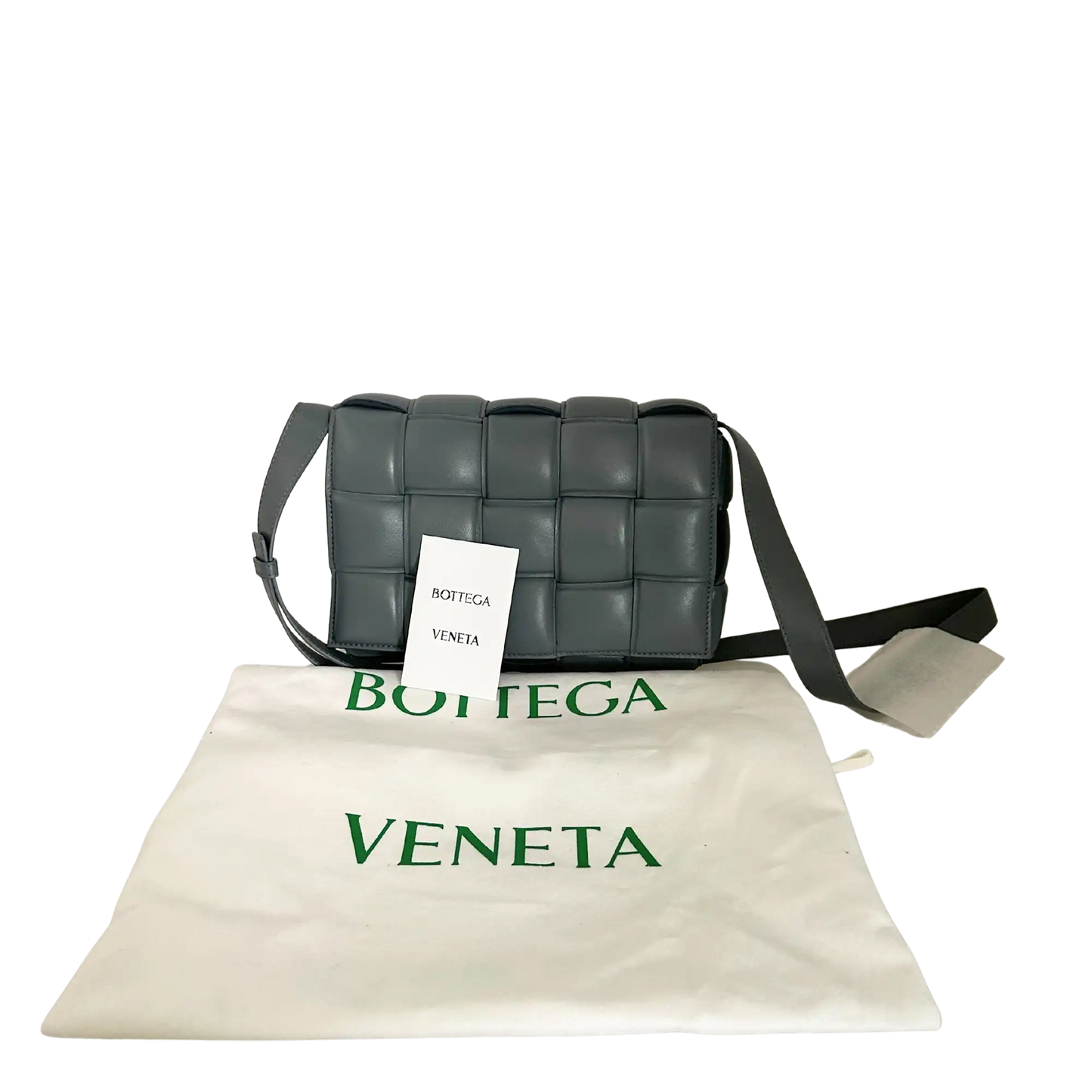 Bottega Veneta Padded Cassette Intrecciato Thunder / ungetragen Bottega Veneta