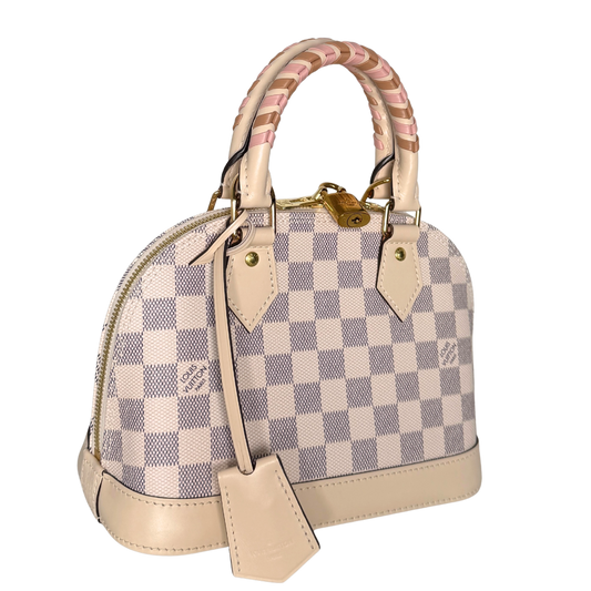 Louis Vuitton Damier Azur Canvas Braided Alma BB Beige / neuwertig Louis Vuitton