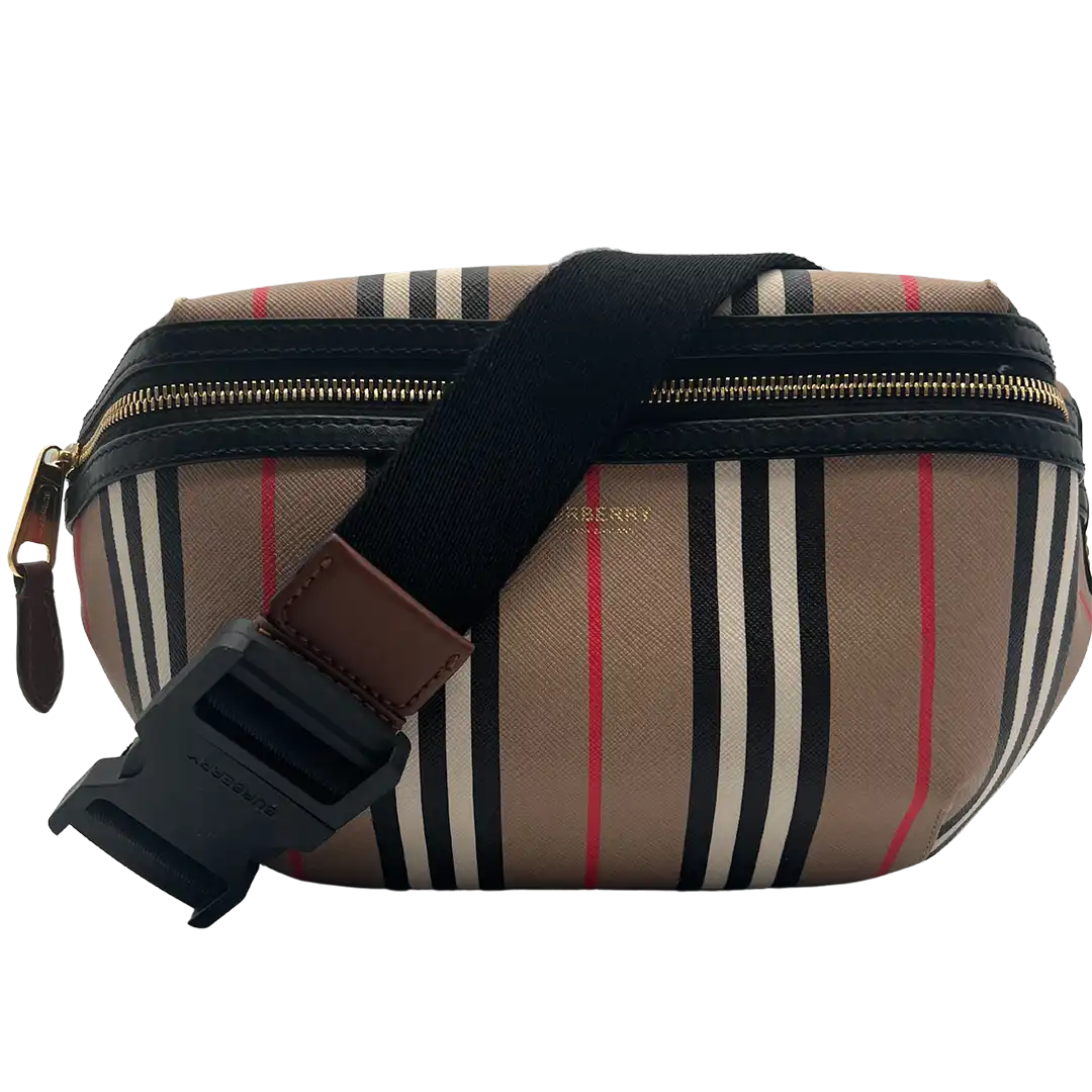 Burberry Icon Stripe Nova Check Sonny Gürteltasche / Sehr gut Burberry