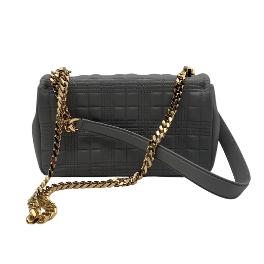 Burberry kleine Lola Handtasche Leder grau / neuwertig Burberry