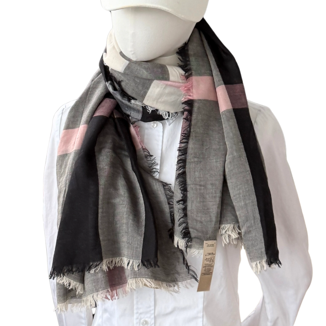 Burberry Tuch Nova Check grau schwarz / neuwertig Burberry