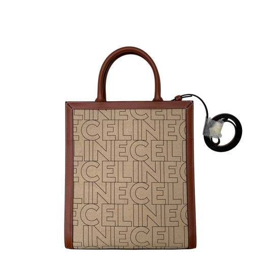 Céline Cabas Vertical Logo Tote Bag Beige / neuwertig CELINE