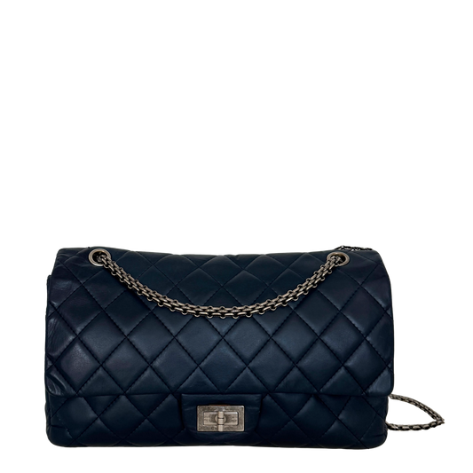 Chanel 2.55 Reissue 227 Double Flap Bag Marineblau / gut Chanel