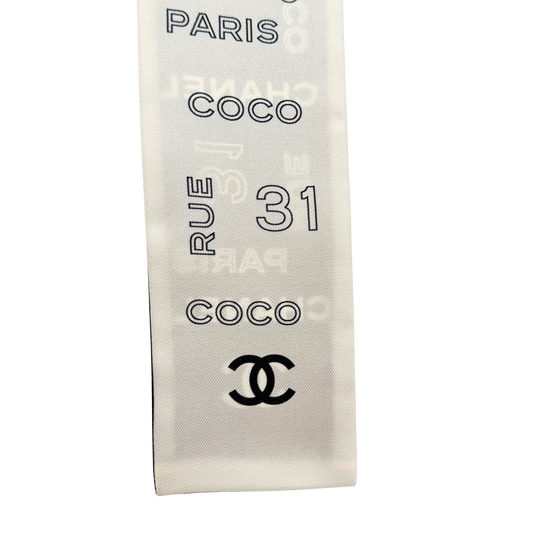 Chanel Change Twilly aus Seide Schwarz & Weiß / neuwertig Chanel