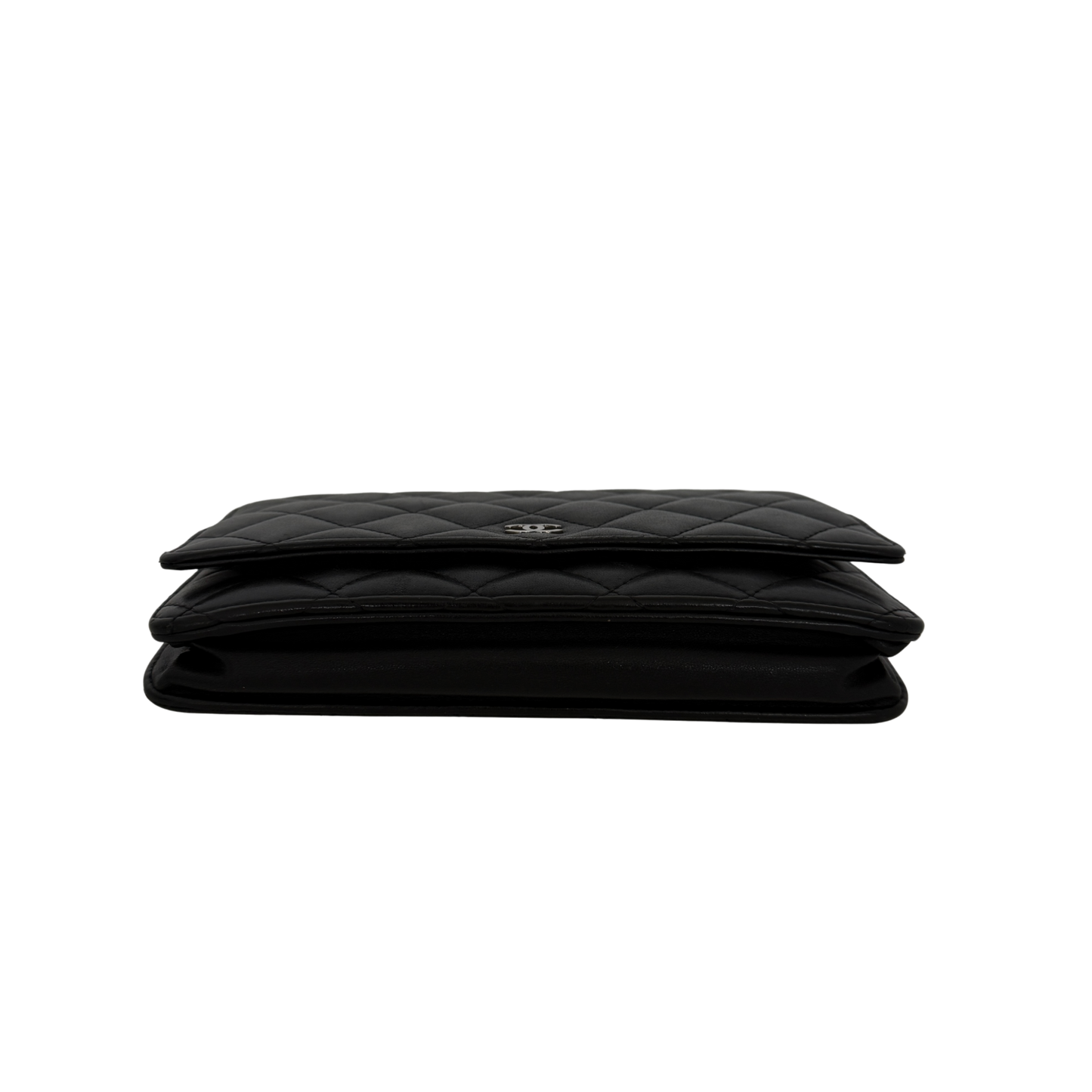 Chanel Wallet on Chain Bag Lammleder Schwarz silberne Hardware / sehr gut Chanel