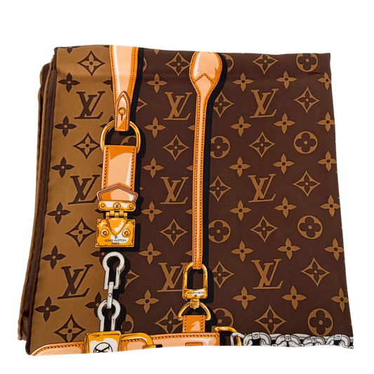 Louis Vuitton Carré Monogram Confidential Tuch Braun / neuwertig Louis Vuitton