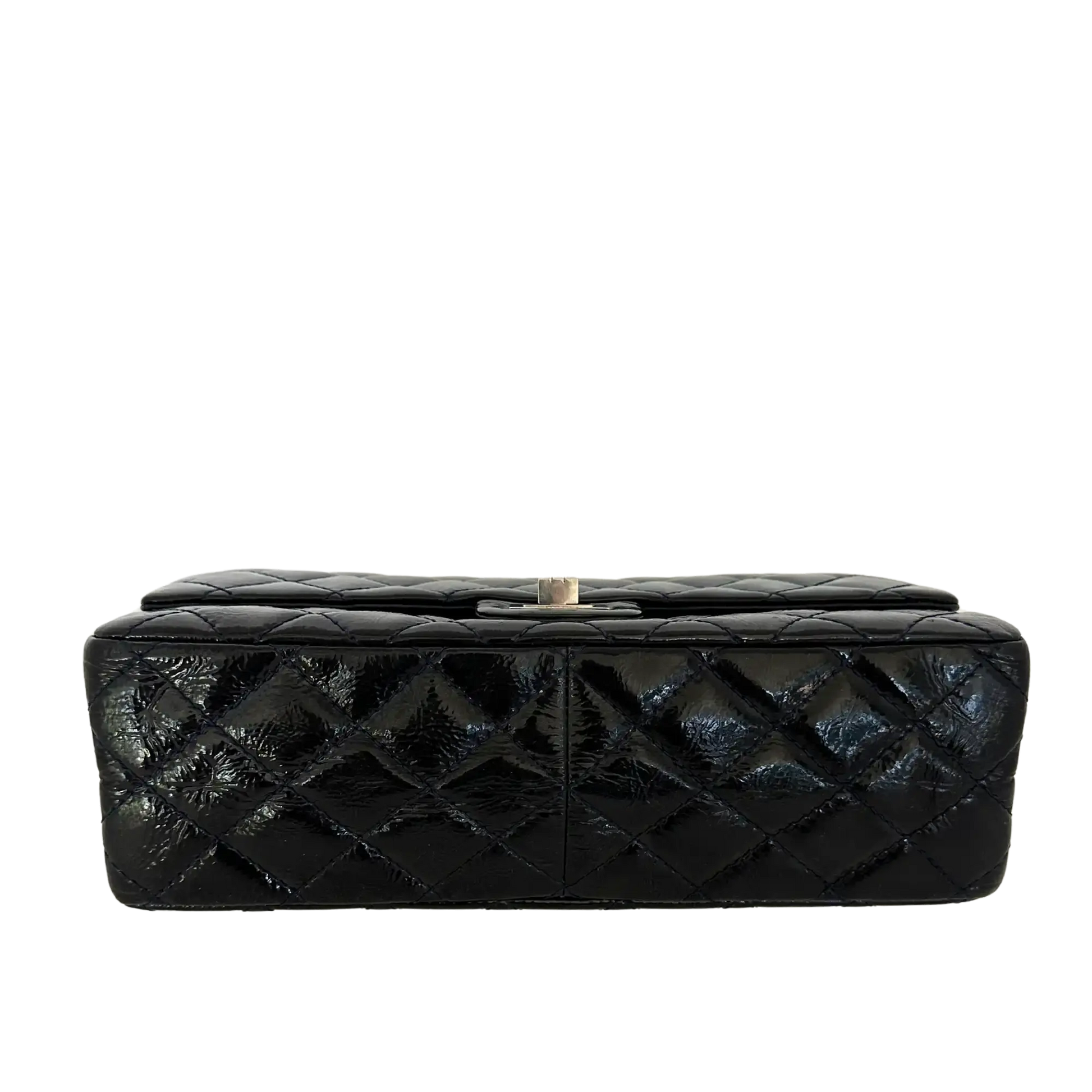 Chanel 2.55 Reissue 226 Medium Double Flap Bag Metallic Kalbsleder dunkelblau / sehr gut Chanel