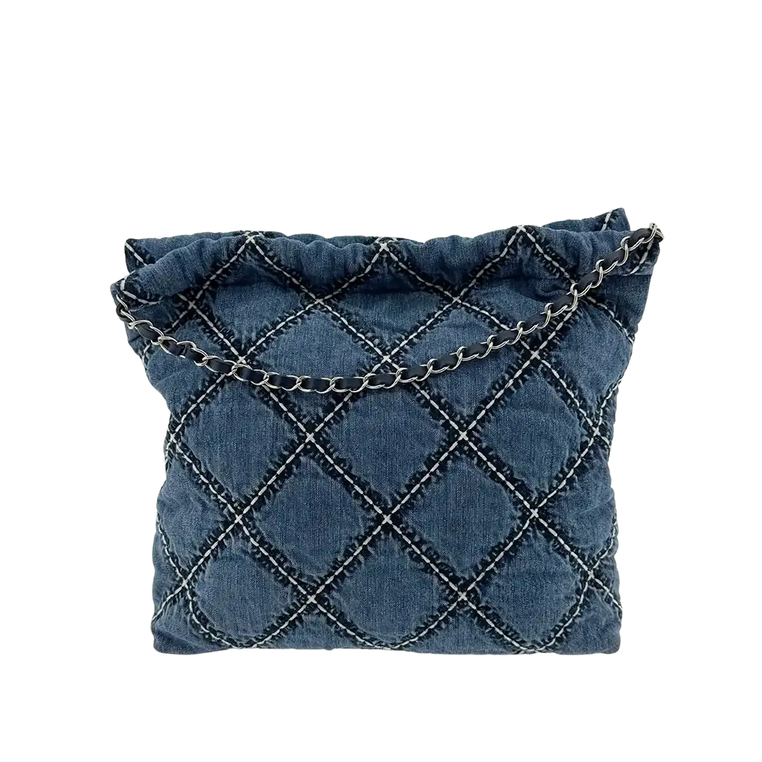 Chanel 22 mittelgoße Hobobag Denim 2022 / sehr gut Chanel