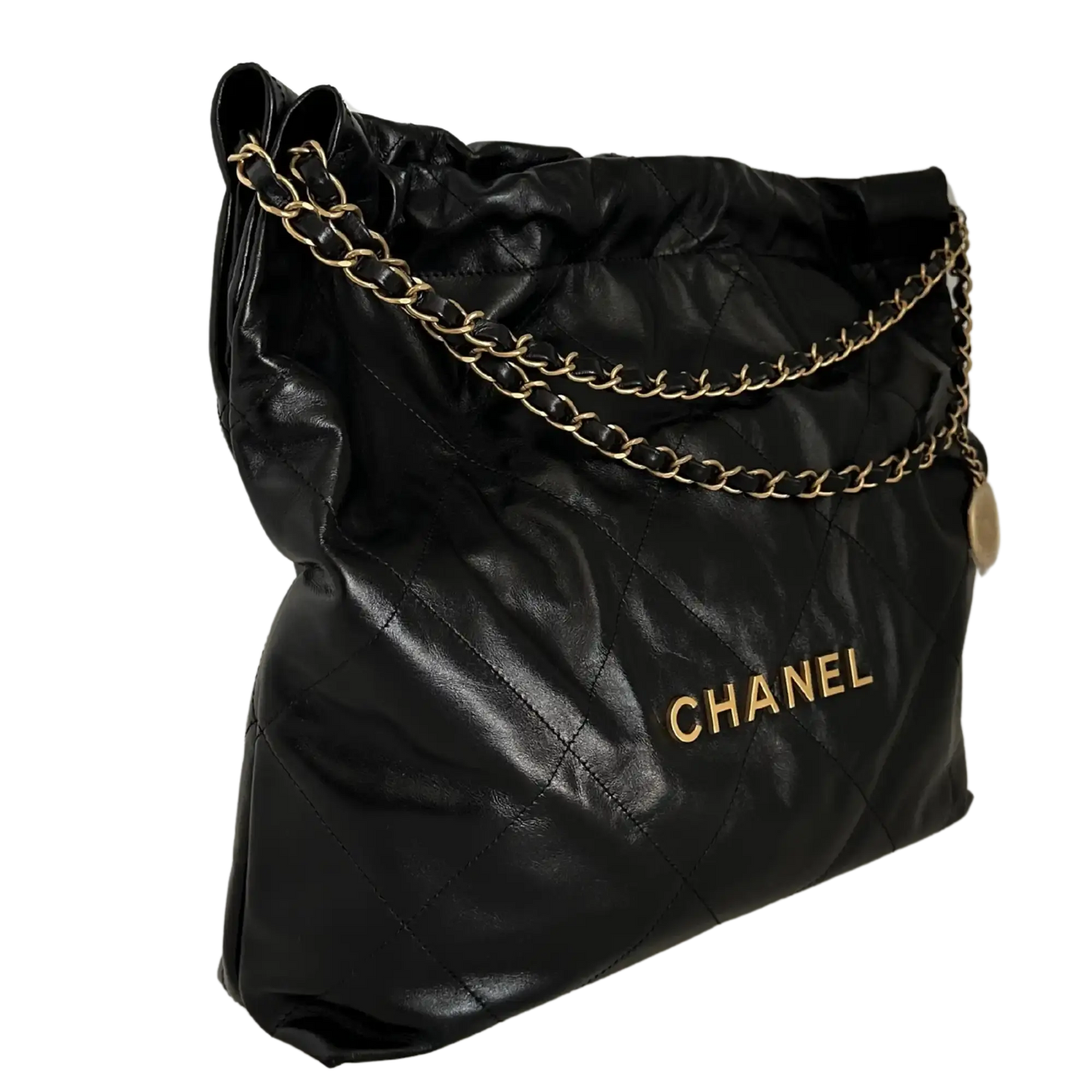 Chanel 22 mittelgoße Hobobag schwarz goldene Hardware 2025 Fullset / ungetragen Chanel