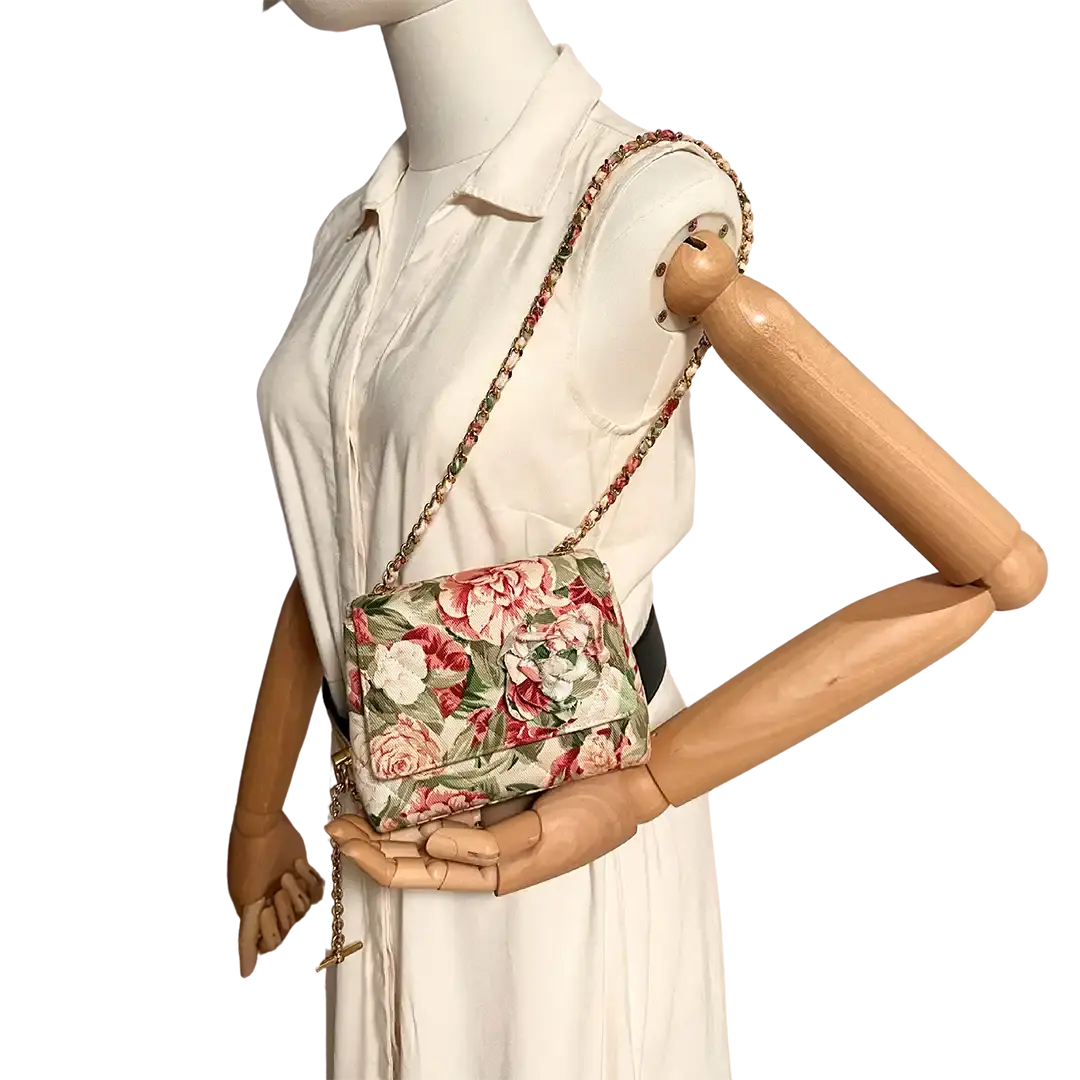 Chanel Camellia Mini Schultertasche Floral / sehr gut Chanel