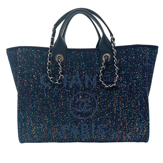 Chanel Deauville Pailetten blau front