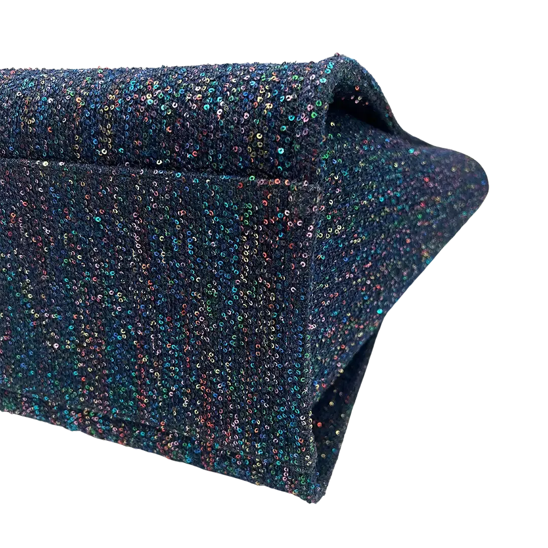 Chanel Deauville Pailetten blau  boden rechts