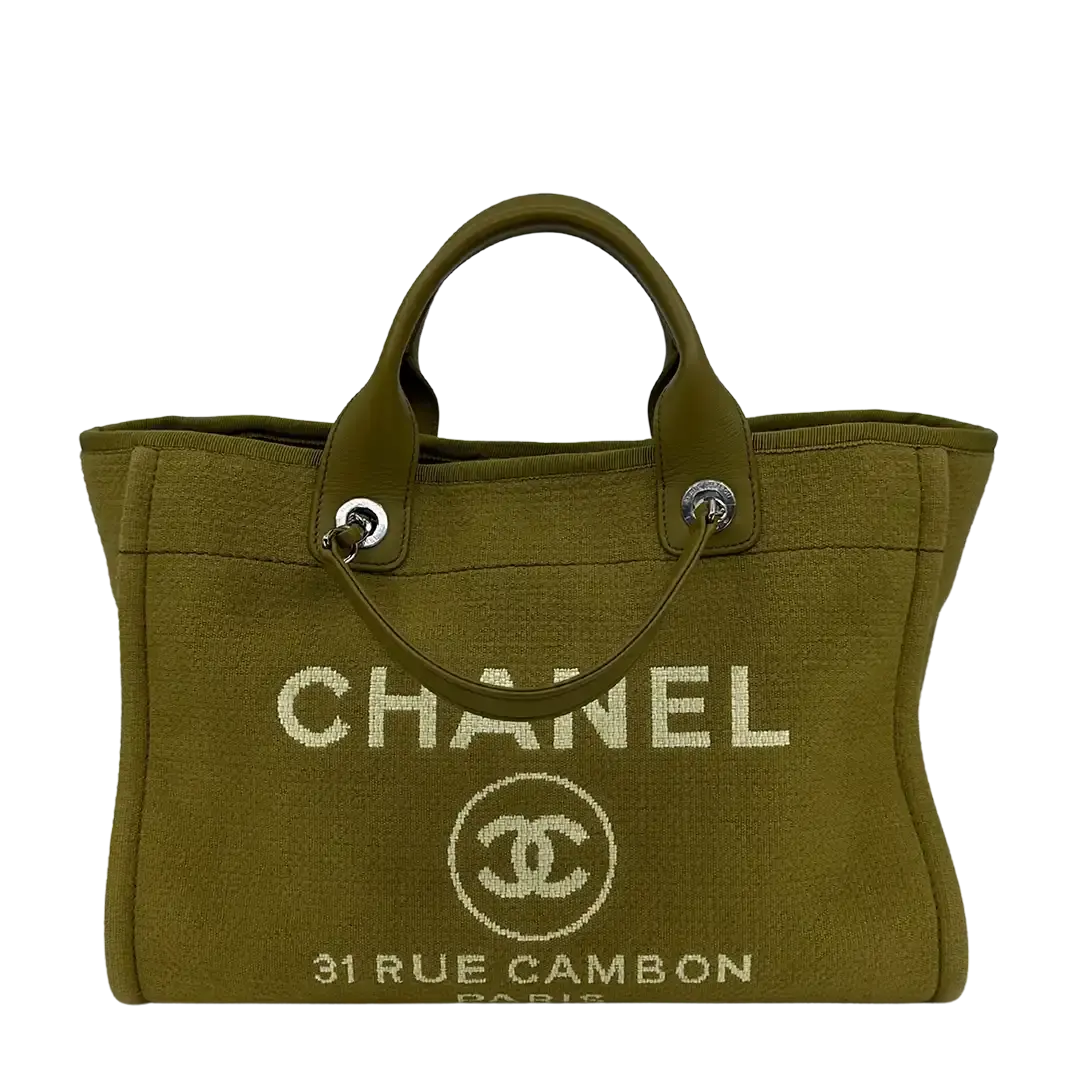 Chanel Deauville Small mit Pochette 2023 khaki Fullset / sehr gut Chanel