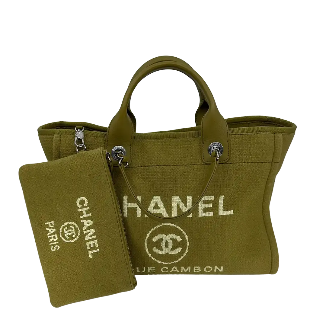 Chanel Deauville Small mit Pochette 2023 khaki Fullset / sehr gut Chanel