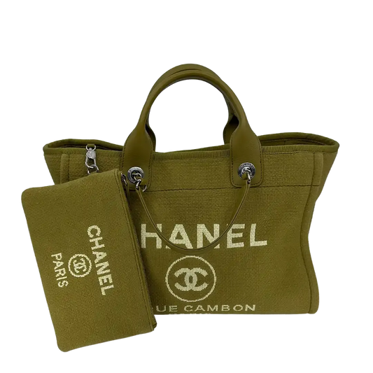 Chanel Deauville Small mit Pochette 2023 khaki Fullset / sehr gut Chanel