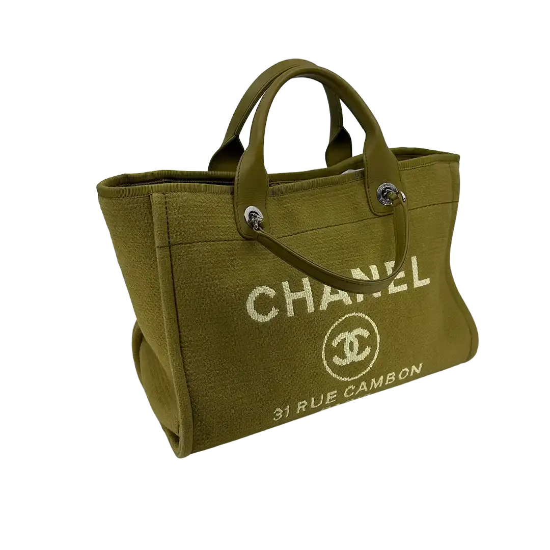 Chanel Deauville Small mit Pochette 2023 khaki Fullset / sehr gut Chanel