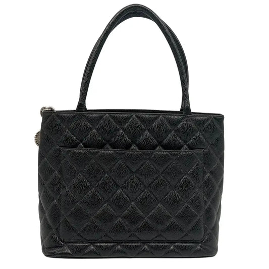 Chanel Médallion Kaviar Leder Shopping Bag schwarz / gut - Echtheitscheck