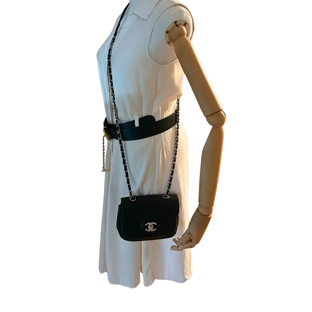 Chanel Mini Square Timeless Stitch it Flap Bag Lammleder / gut Chanel