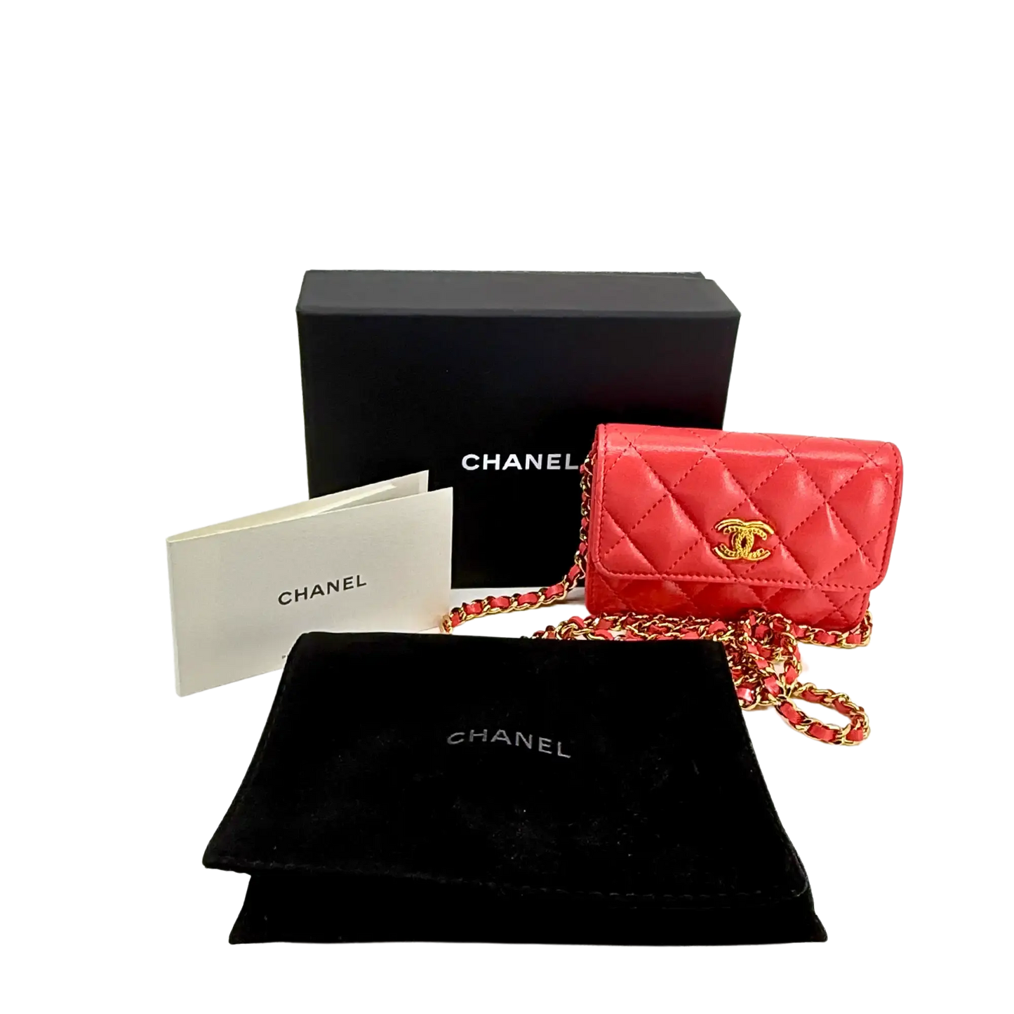 Chanel Mini Wallet on Chain rosa apricot selten / ungetragen Chanel