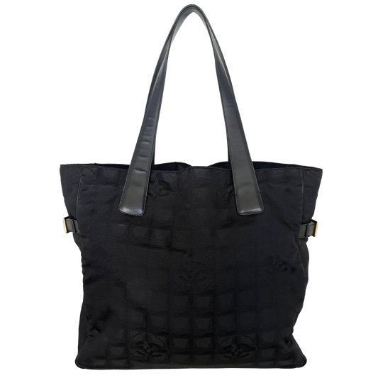 Chanel New Travel Line Tote Bag Schwarz / sehr gut Chanel