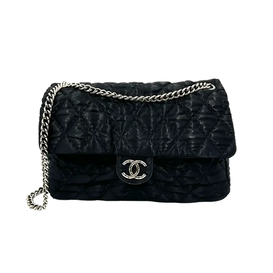 Chanel Satin Timeless Classix XXL Flap Bag schwarz / gut Chanel