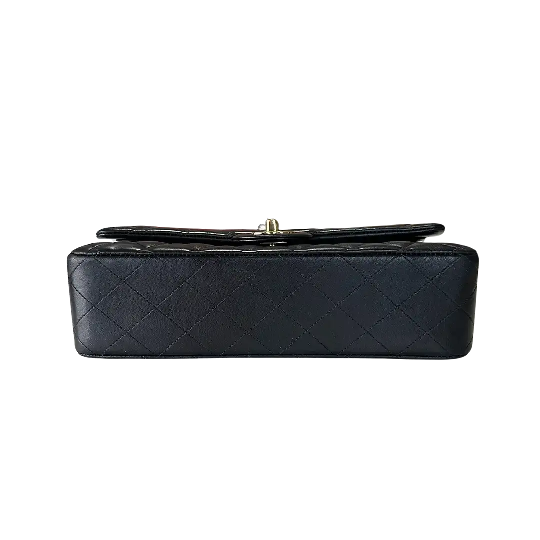 Chanel Timeless Double Flap Bag  Medium schwarz Lammleder Fullset / sehr gut Chanel