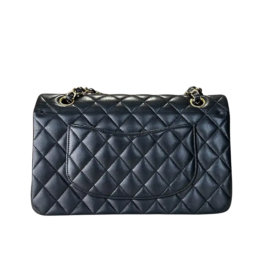 Chanel Timeless Double Flap Bag  Medium schwarz Lammleder Fullset / sehr gut Chanel