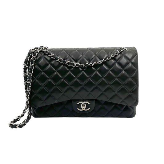 Chanel Timeless Jumbo Double Flap Bag 2011 schwarz Lammleder / sehr gut Chanel