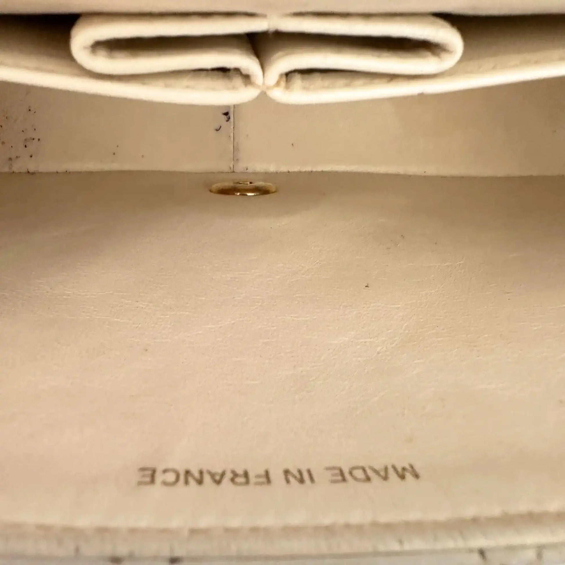 Chanel Timeless Single Flap Small weiß Lammleder Vintage / gut Produkt