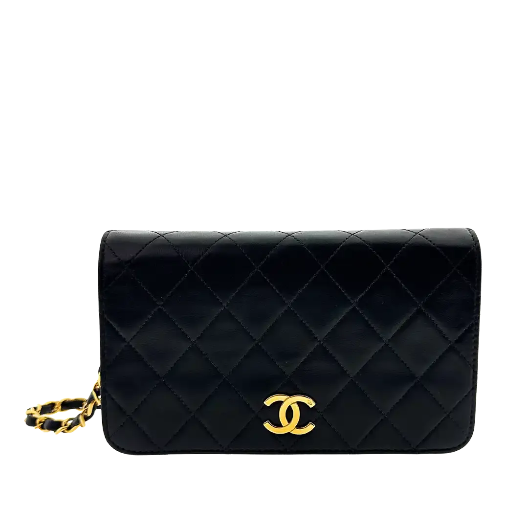 Chanel Timeless Wallet on Chain WOC Vintage Lammleder schwarz vergoldete Hardware/sehr gut Chanel