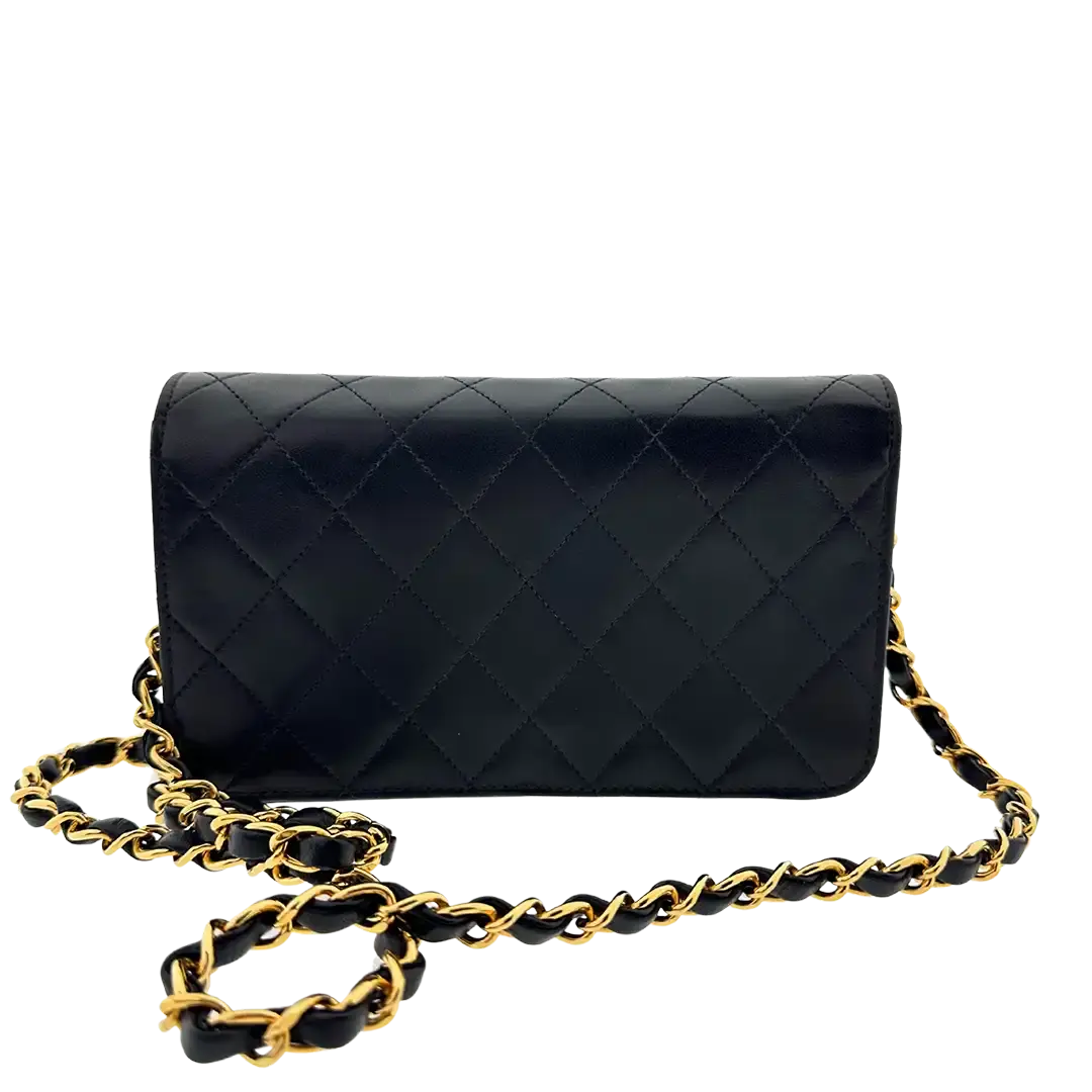Chanel Timeless Wallet on Chain WOC Vintage Lammleder schwarz vergoldete Hardware/sehr gut Chanel