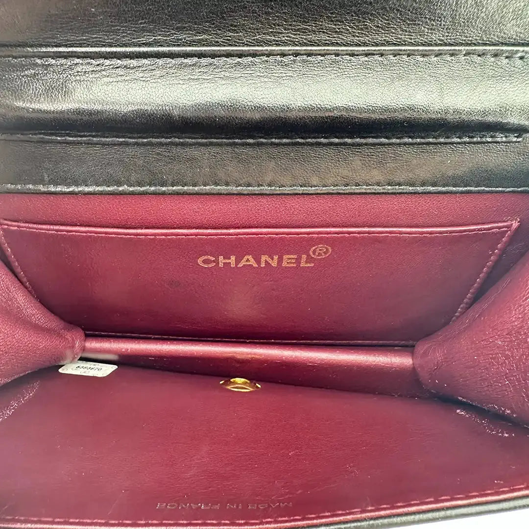 Chanel Timeless Wallet on Chain WOC Vintage Lammleder schwarz vergoldete Hardware/sehr gut Chanel