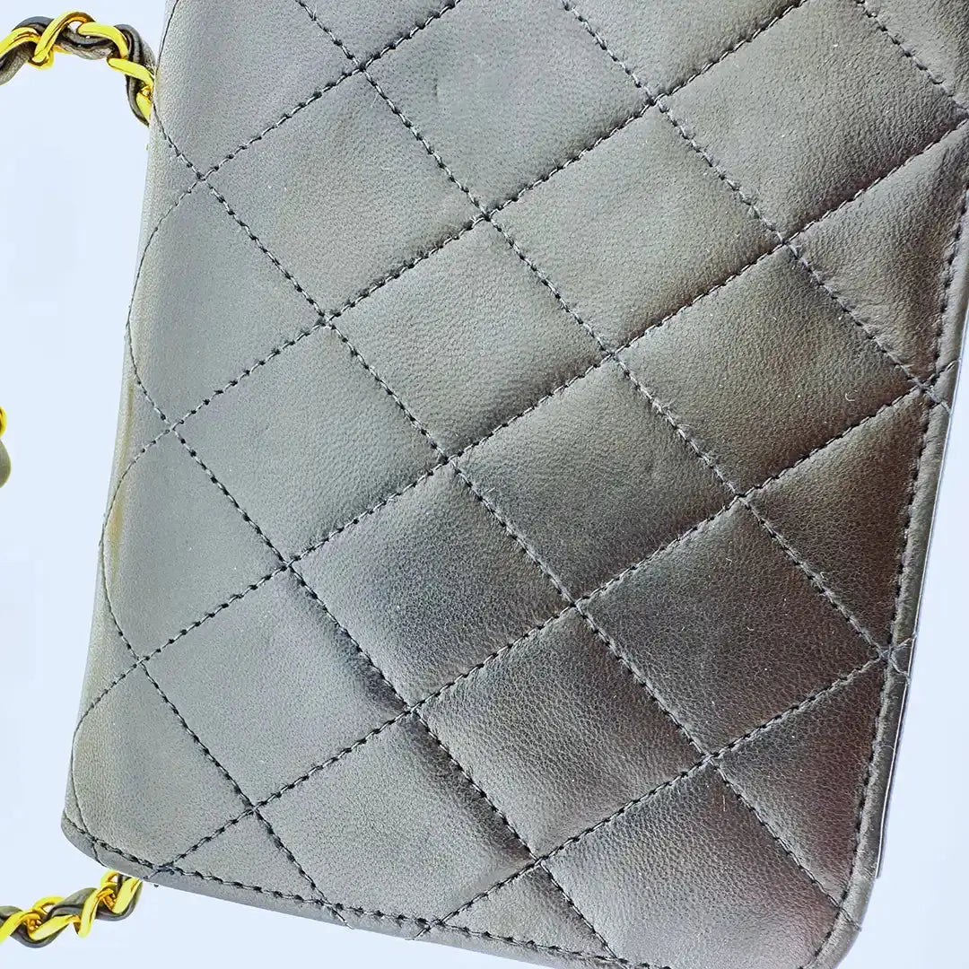 Chanel Timeless Wallet on Chain WOC Vintage Lammleder schwarz vergoldete Hardware/sehr gut Chanel