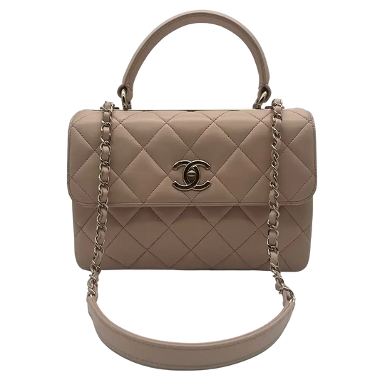 Chanel Trendy CC Top Handle Lammleder helles pink / akzeptabel Fullset Chanel