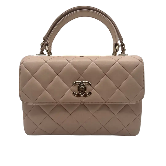 Chanel Trendy CC Top Handle Lammleder helles pink / akzeptabel Fullset Chanel