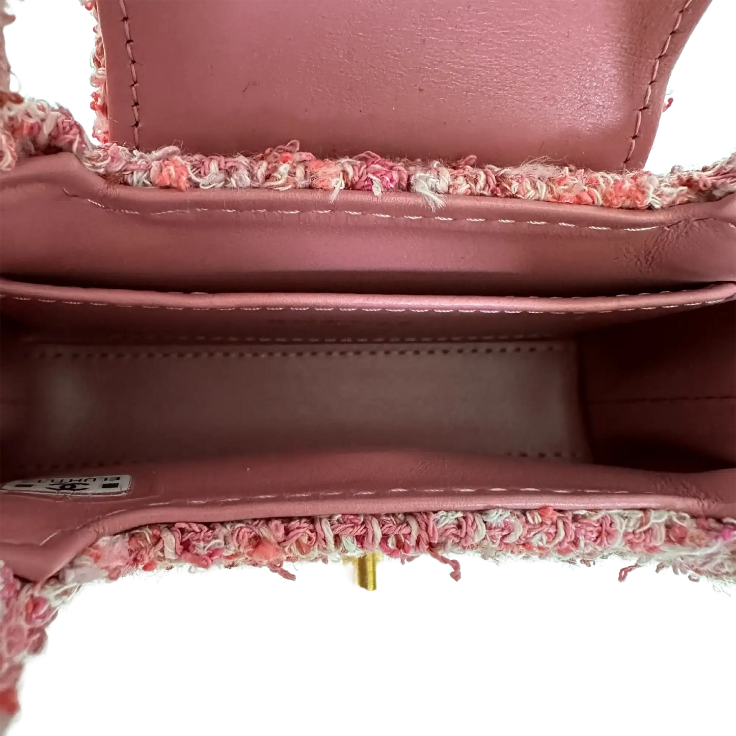 Chanel Tweed Nano Kelly Shopper pink / sehr gut Chanel