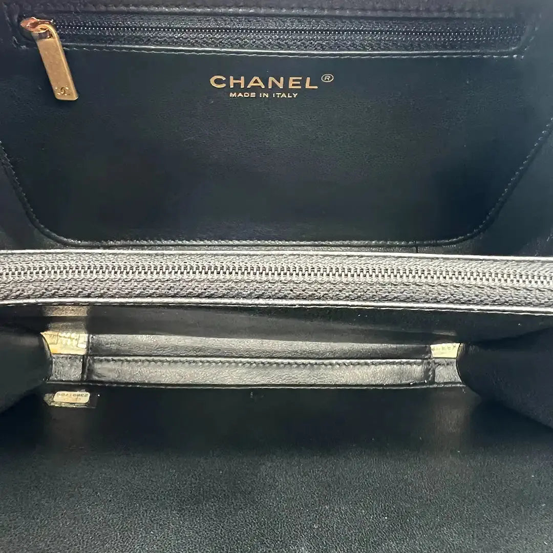 Chanel Vanity Case Bag CC Kaviar Leder schwarz weiß / ungetragen Chanel
