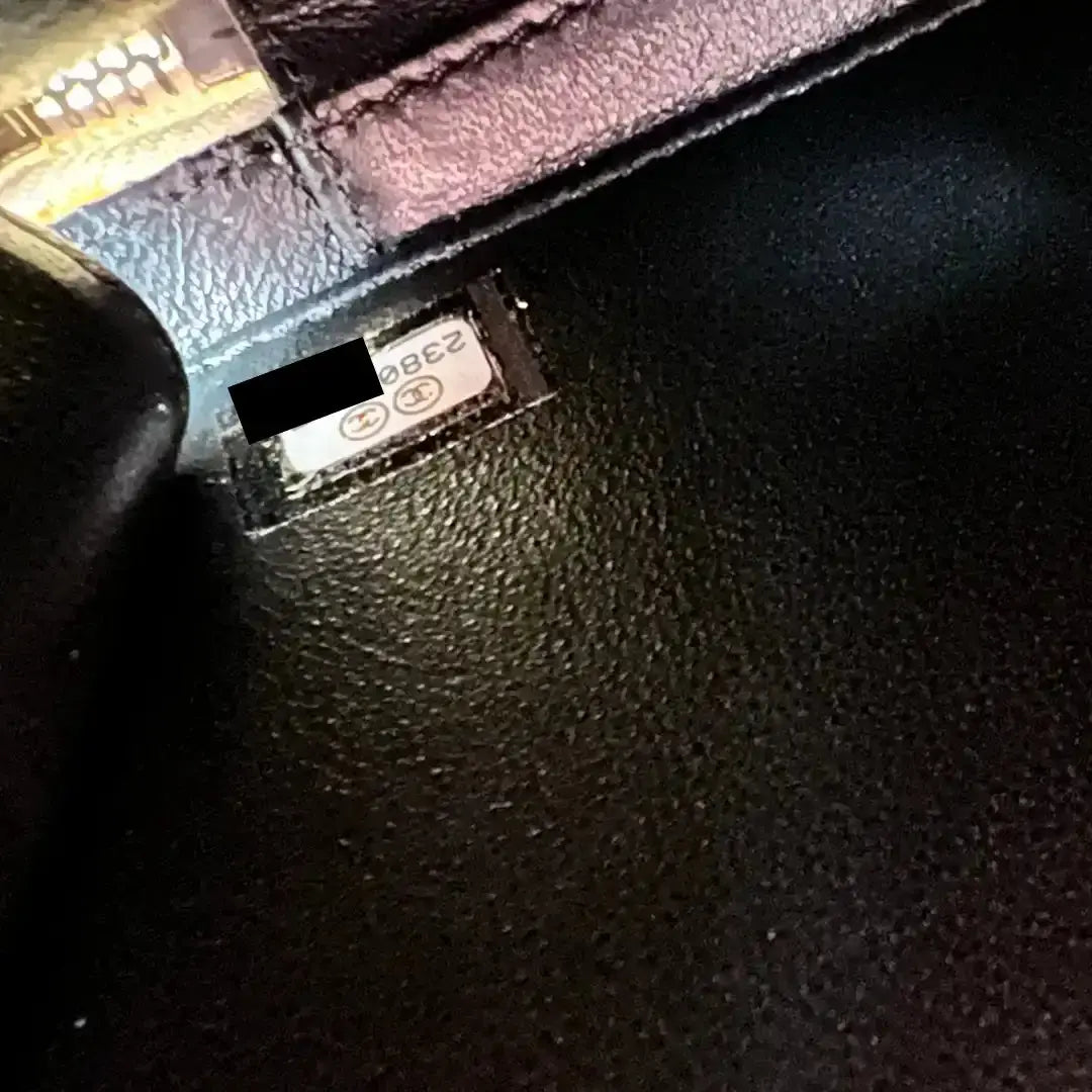 Chanel Vanity Case Bag CC Kaviar Leder schwarz weiß / sehr gut Chanel