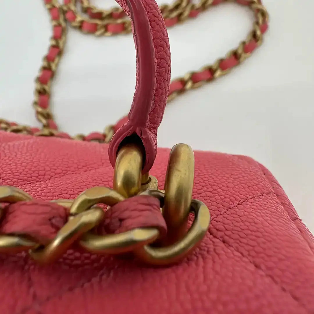 Chanel Vanity Pink Micro Bag Kaviaeleder Pink / sehr gut Chanel