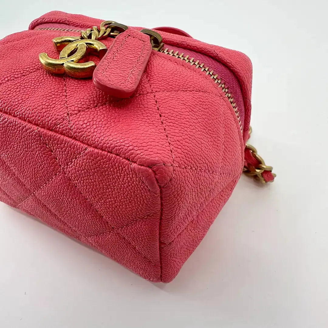 Chanel Vanity Pink Micro Bag Kaviaeleder Pink / sehr gut Chanel