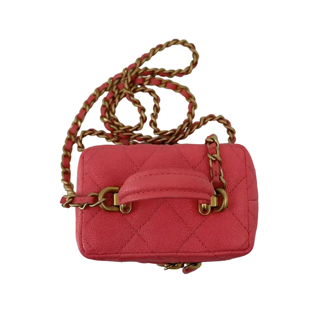 Chanel Vanity Pink Micro Bag Kaviaeleder Pink / sehr gut Chanel
