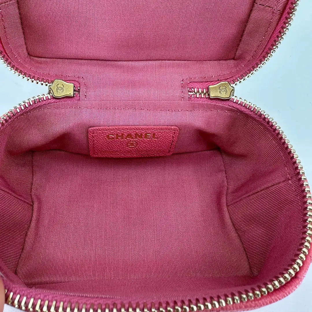 Chanel Vanity Pink Micro Bag Kaviaeleder Pink / sehr gut Chanel