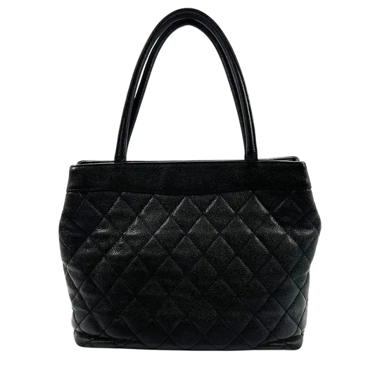 Chanel Vintage Handtasche Kaviar Leder schwarz / Gut Chanel