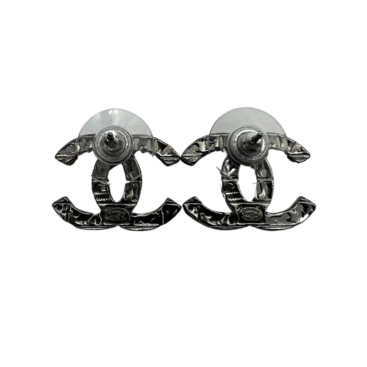 Chanel klassiche CC Ohrringe silber Fullset / neu Chanel