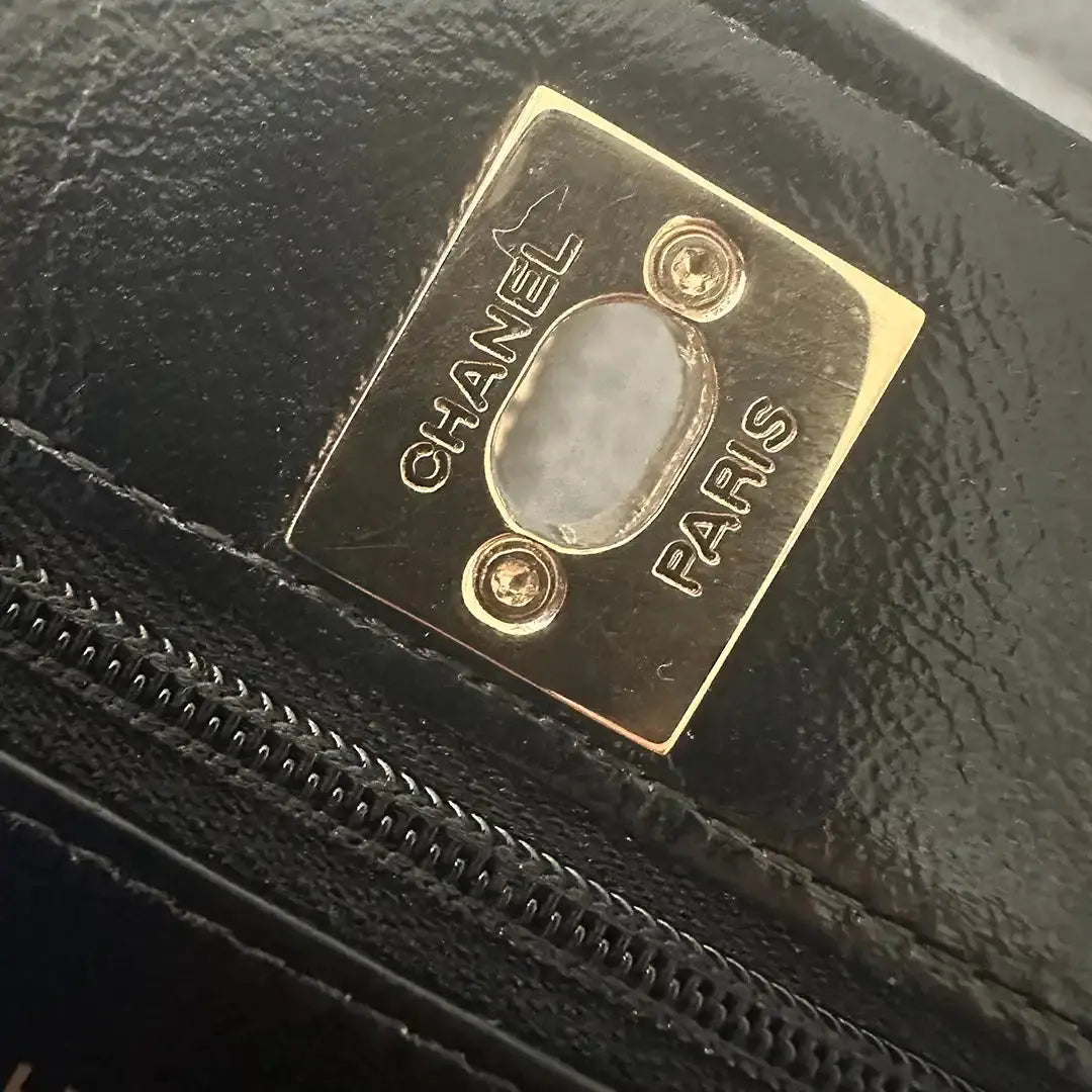 Chanel limited Wallet on Chain Pearl Top Handle glänzendes Lammleder / sehr gut Chanel